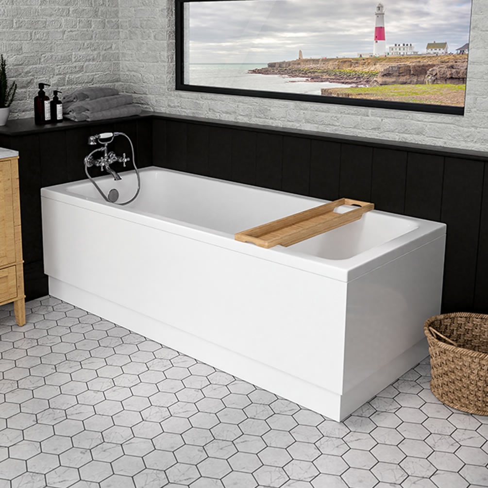 Eastbrook Beaufort Portland 1700 x 800mm Single Ended Bath - Image 1